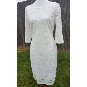 Laundry by Shelli Segal White Lace Dress